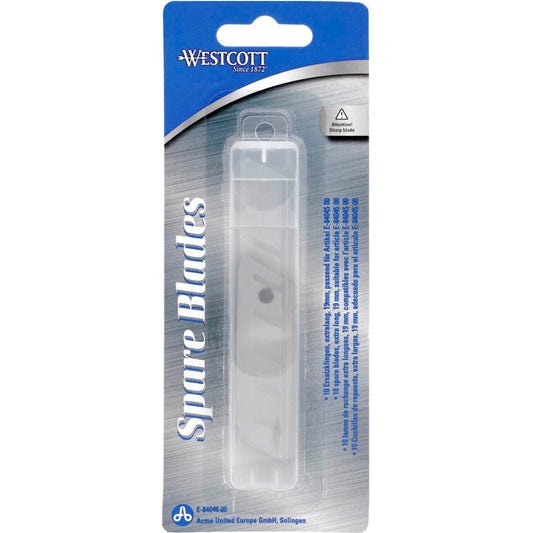 WESTCOTT Cuttermesser-Klingen silber 19 mm | E-84046 00 | 1 Pack = 10 St.