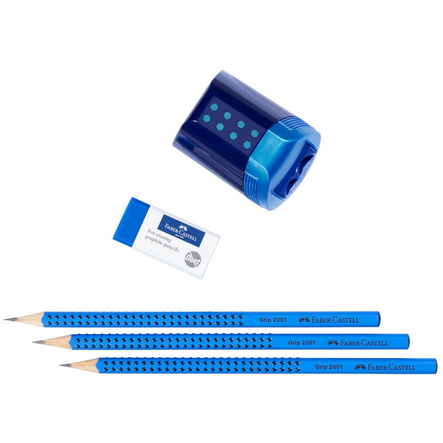 FABER-CASTELL GRIP 2001 Bleistift-Set B blau | 217083