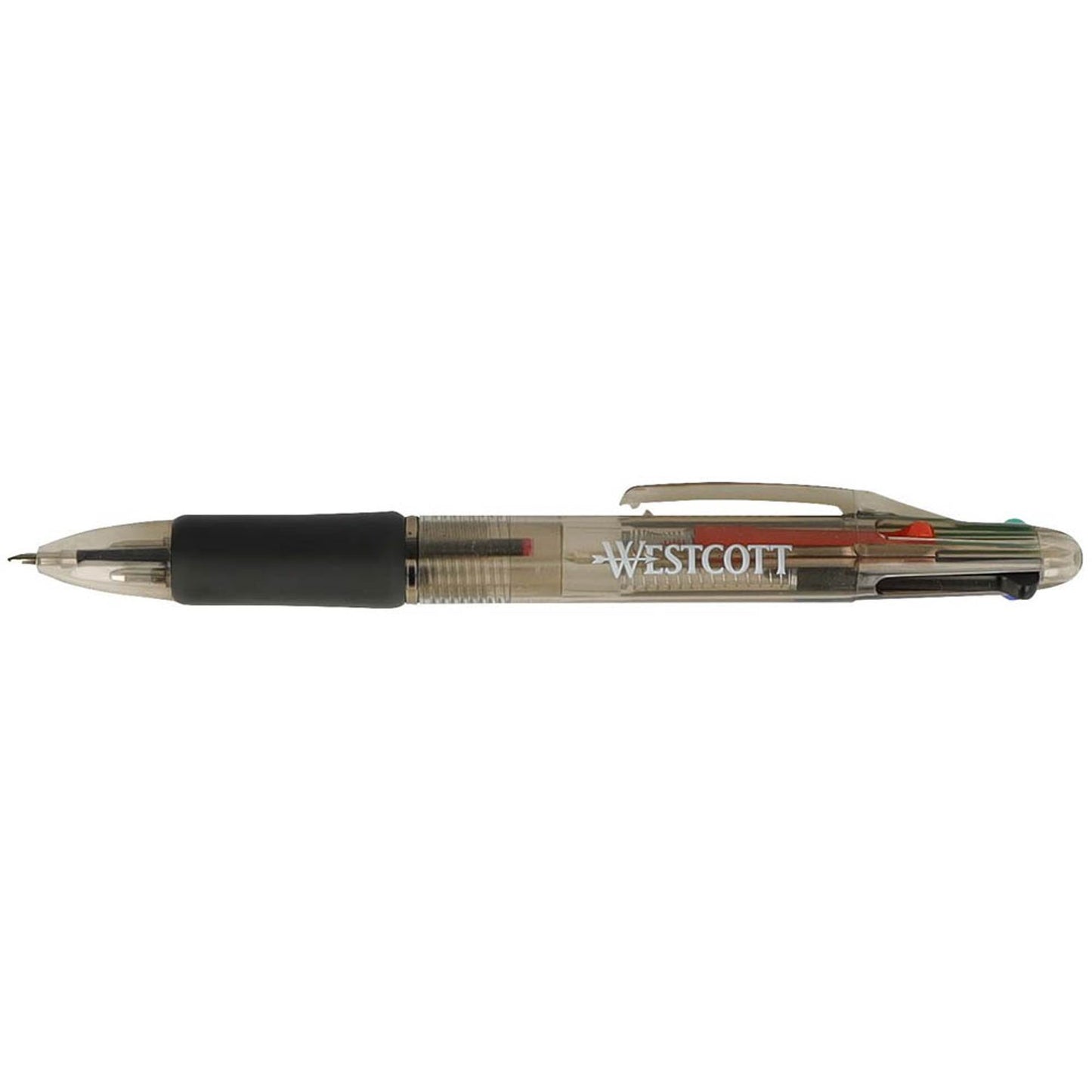 WESTCOTT 4-Farben-Kugelschreiber VARIETY braun, Schreibfarbe: farbsortiert | E-730846 00