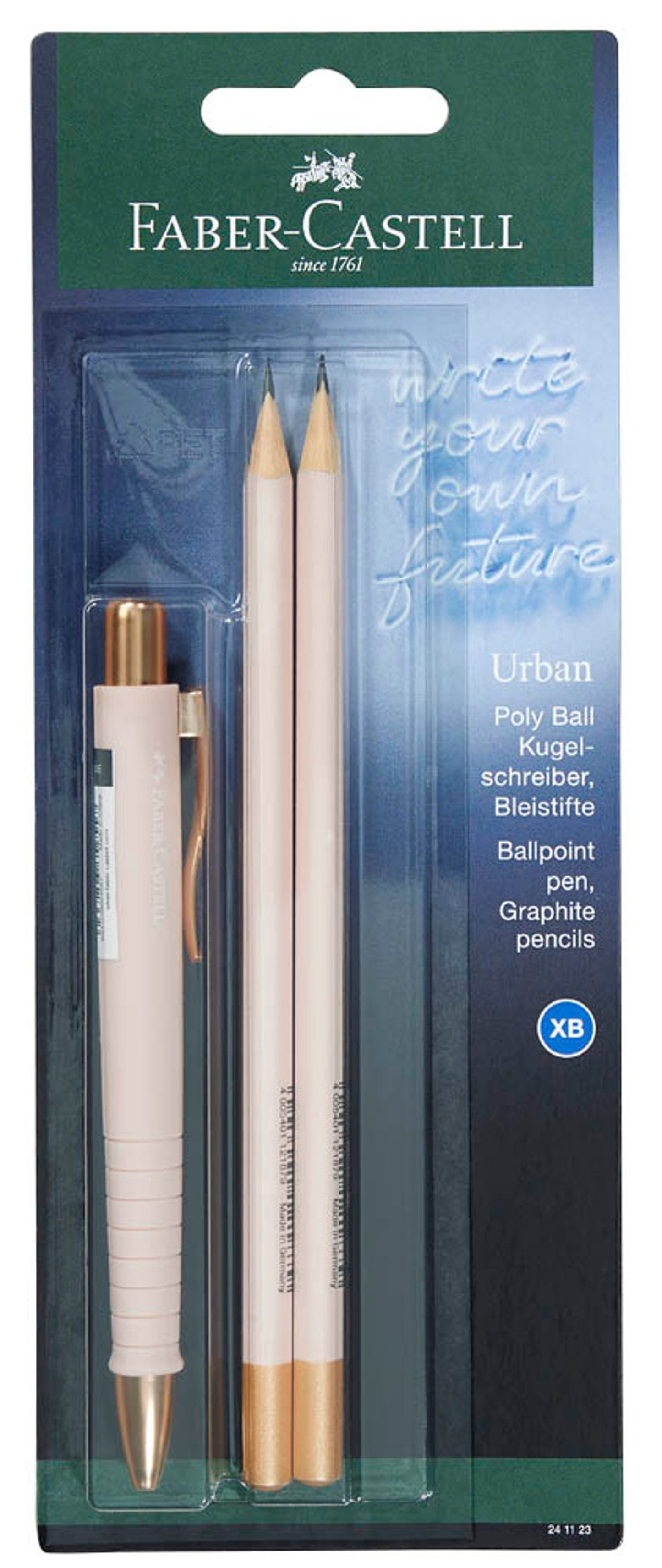 FABER-CASTELL Kugelschreiber-Set Urban, Schreibfarbe: blau, 1 Set