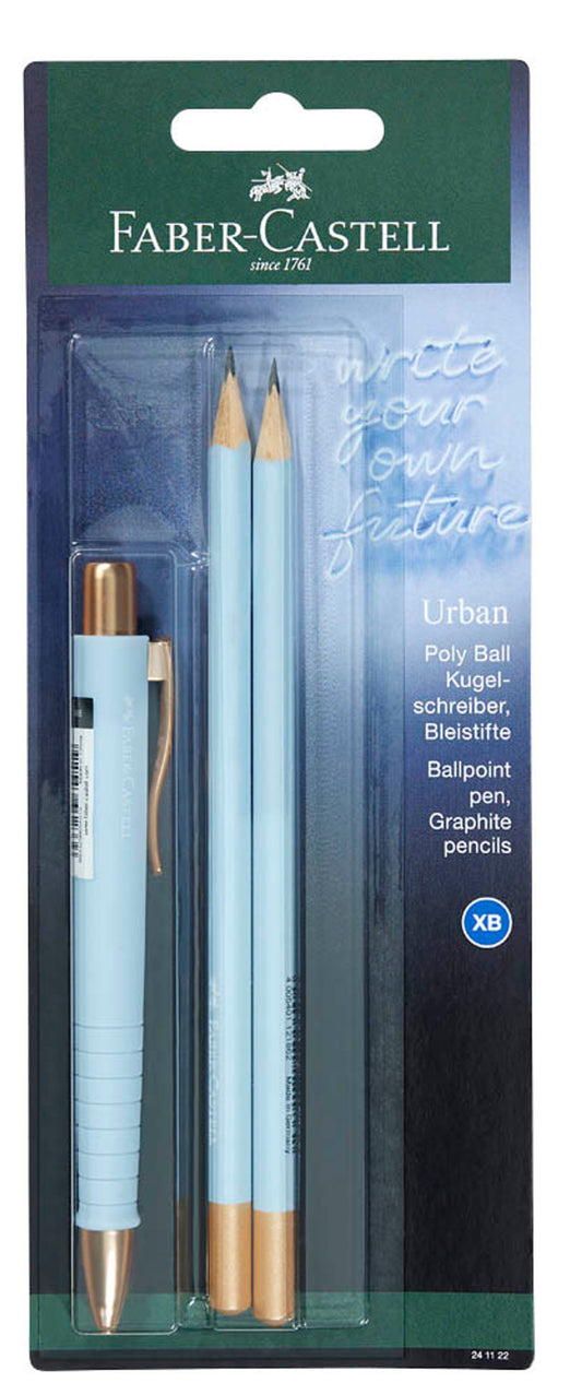 FABER-CASTELL Kugelschreiber-Set Urban, Schreibfarbe: blau, 1 Set