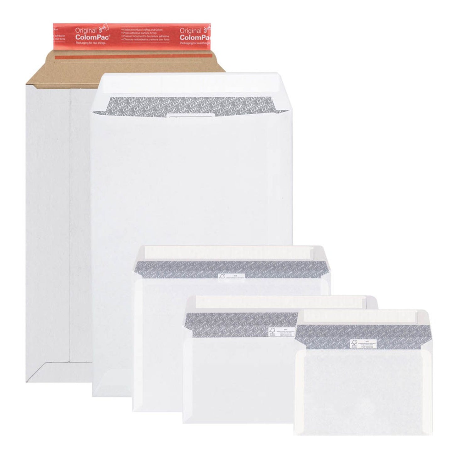 ÖKI Briefumschläge-Set Mix-Pack sortiert ohne Fenster weiß haftklebend | 45709 | 1 Pack = 16 St.