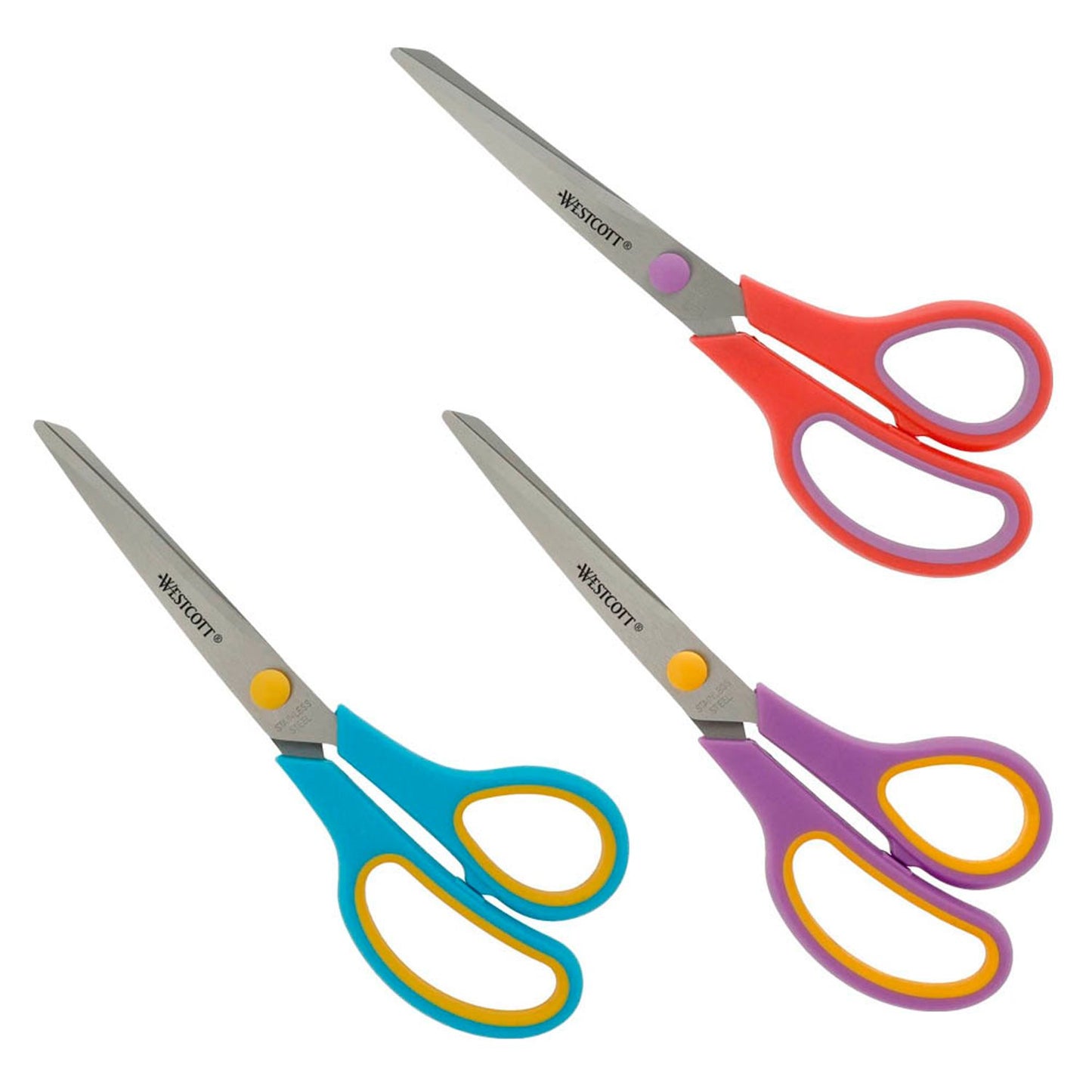 WESTCOTT Papierscheren-Set Easy Grip | N-90033 00 | 1 Set = 3 St.