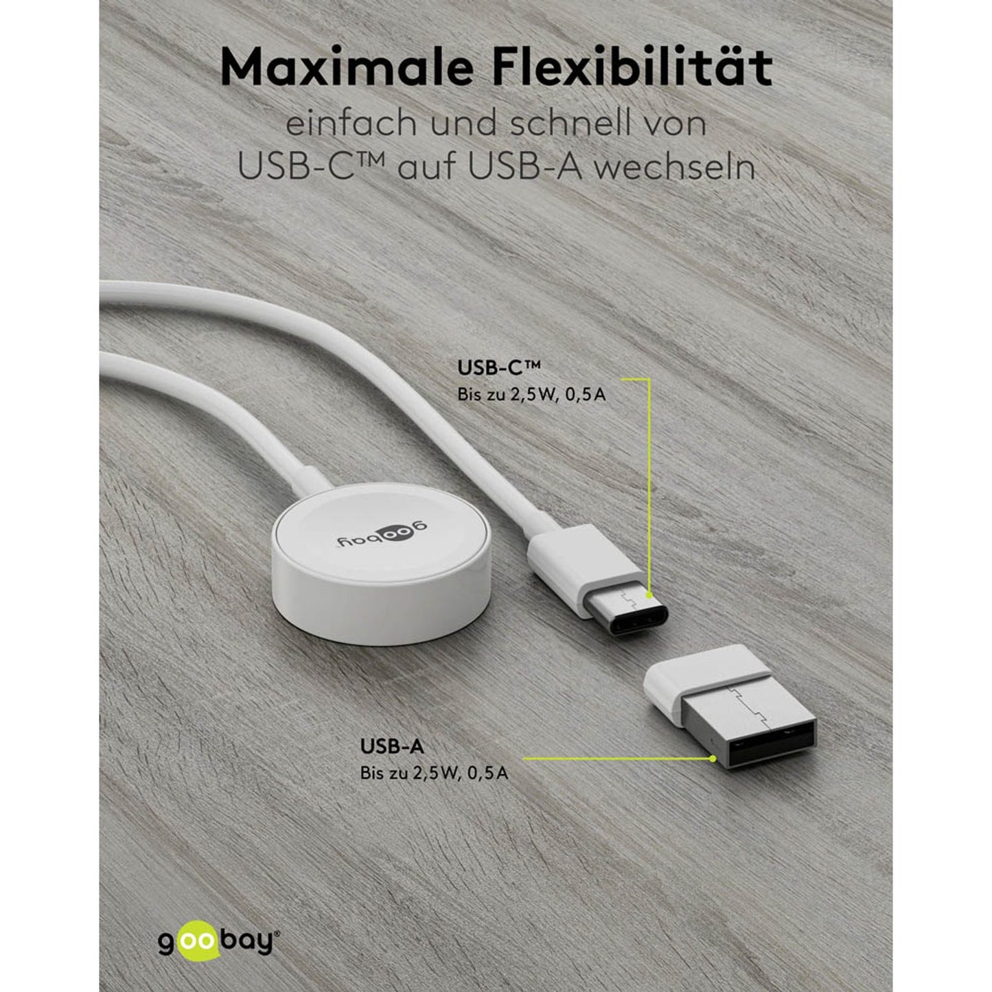 goobay Induktive Ladestation weiß, 2,5 Watt | 65343