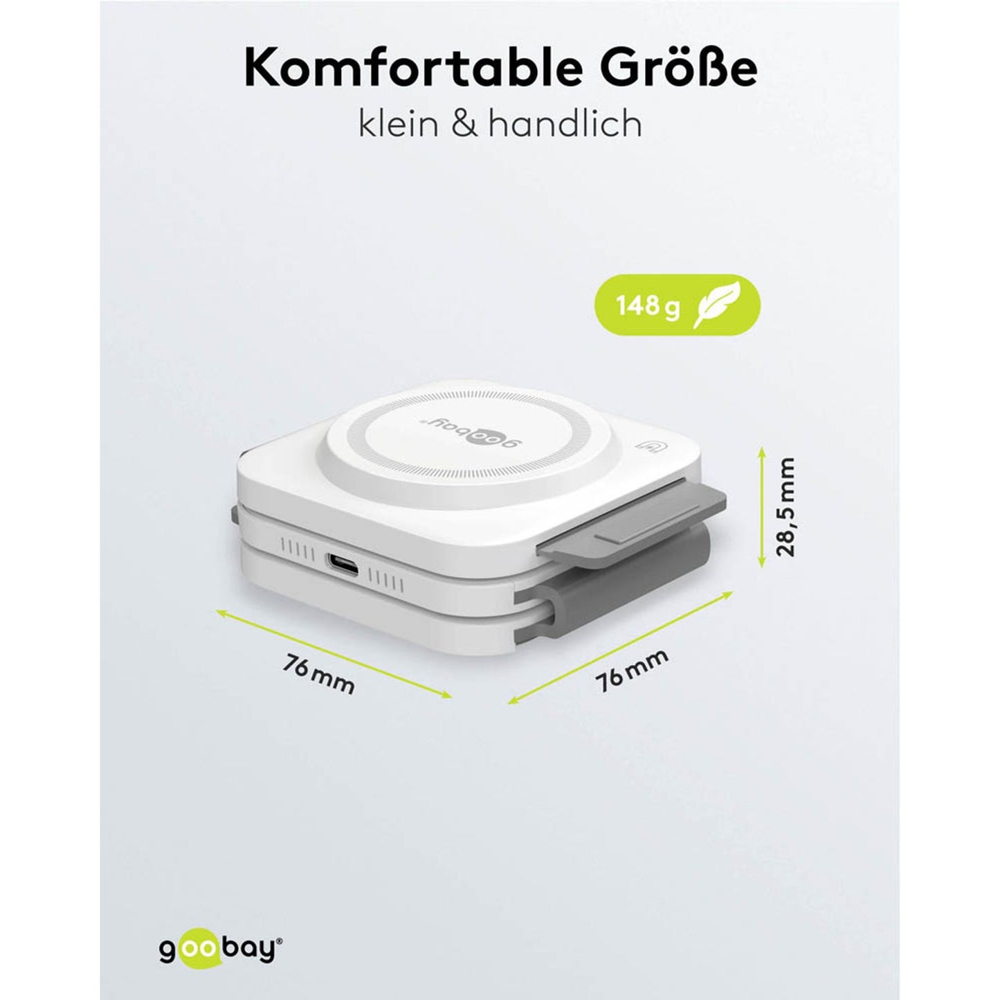goobay 3-in-1 Induktive Ladestation weiß, 15 Watt | 65312