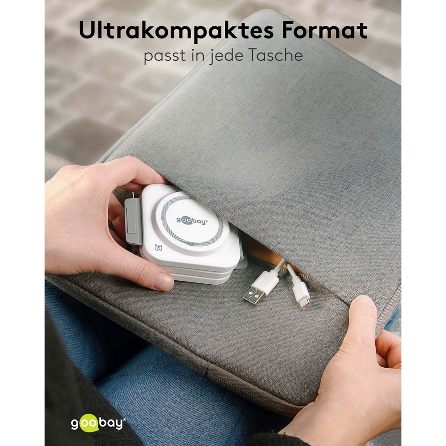 goobay 3-in-1 Induktive Ladestation weiß, 15 Watt | 65312