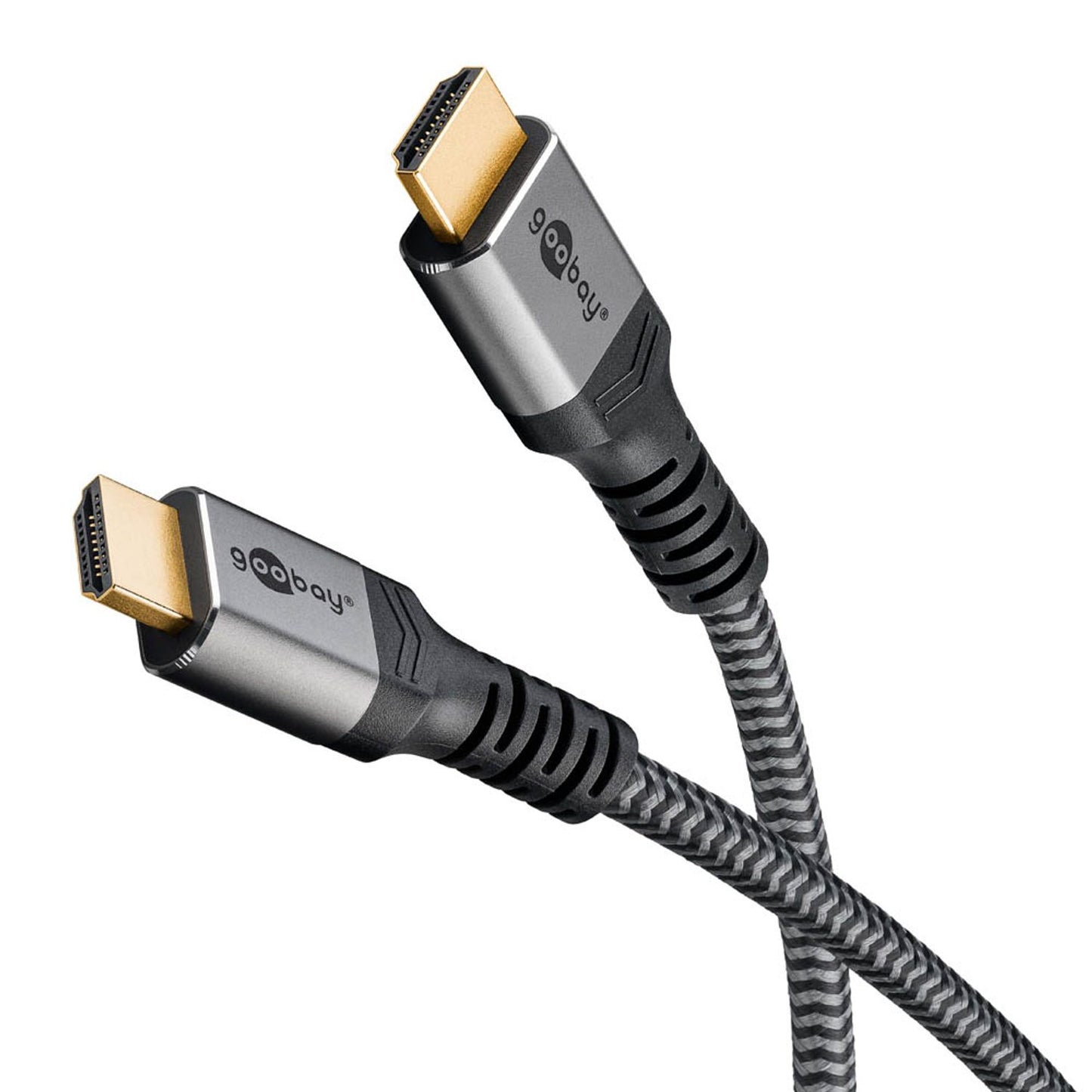 goobay HDMI 2.0 Kabel grau, schwarz, 1 St.