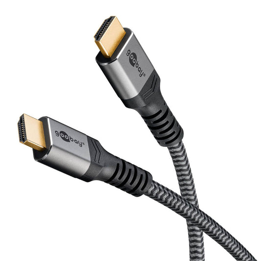 goobay HDMI 2.0 Kabel grau, schwarz, 1 St.