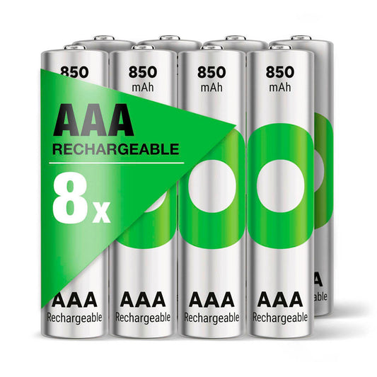 GP Akkus ReCyko+ Micro AAA 850 mAh | GPRCK85AAA034C8 | 1 Pack = 8 St.