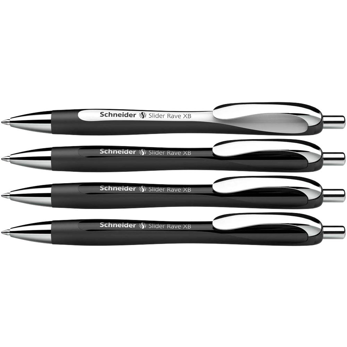 Schneider + 1 GRATIS: Kugelschreiber Slider Rave XB schwarz, Schreibfarbe: blau, . + GRATIS 1 Slider Rave XB schwarz | 132584 | 1 Pack = 3 St.