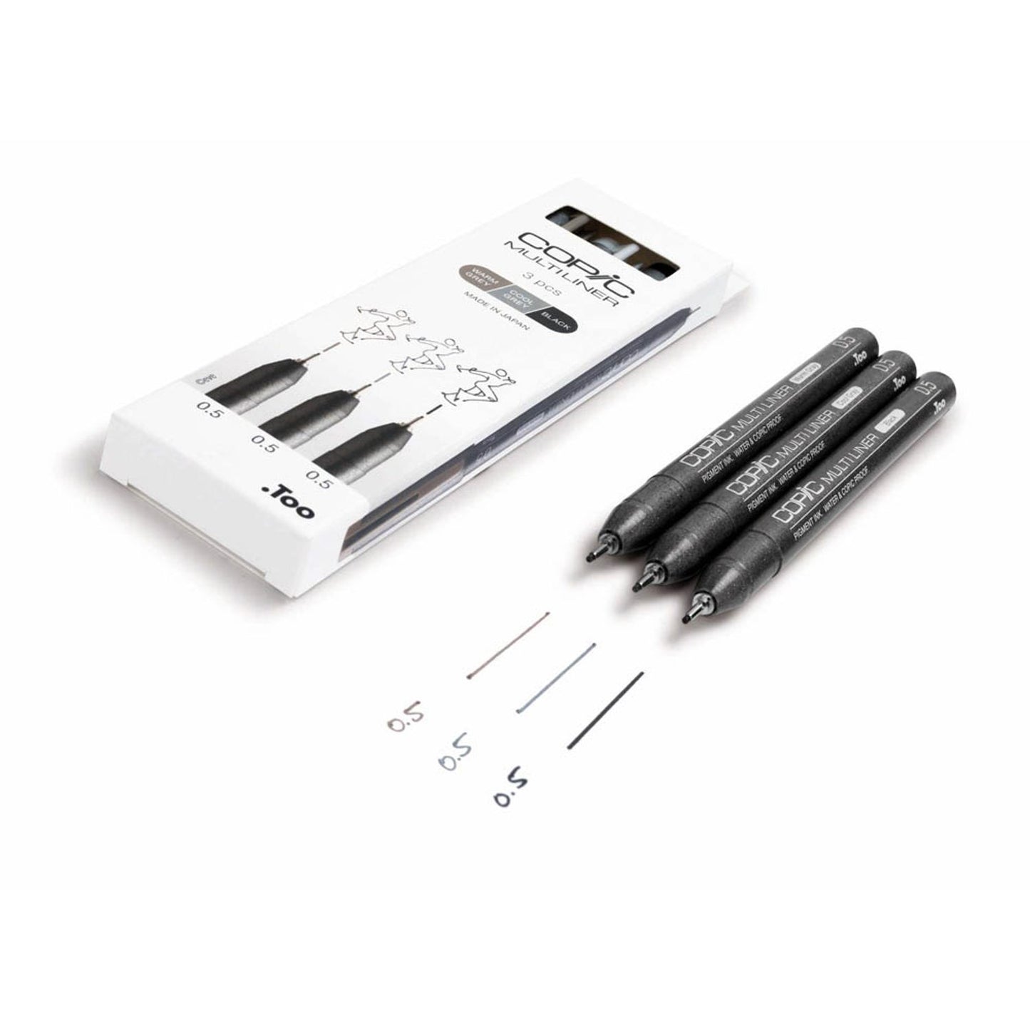 COPIC® Multiliner Fineliner schwarz 0,5 mm | 22075633 | 1 Pack = 3 St.