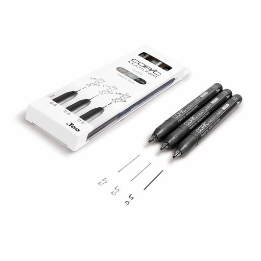 COPIC® Multiliner Fineliner schwarz 0,5 mm | 22075633 | 1 Pack = 3 St.