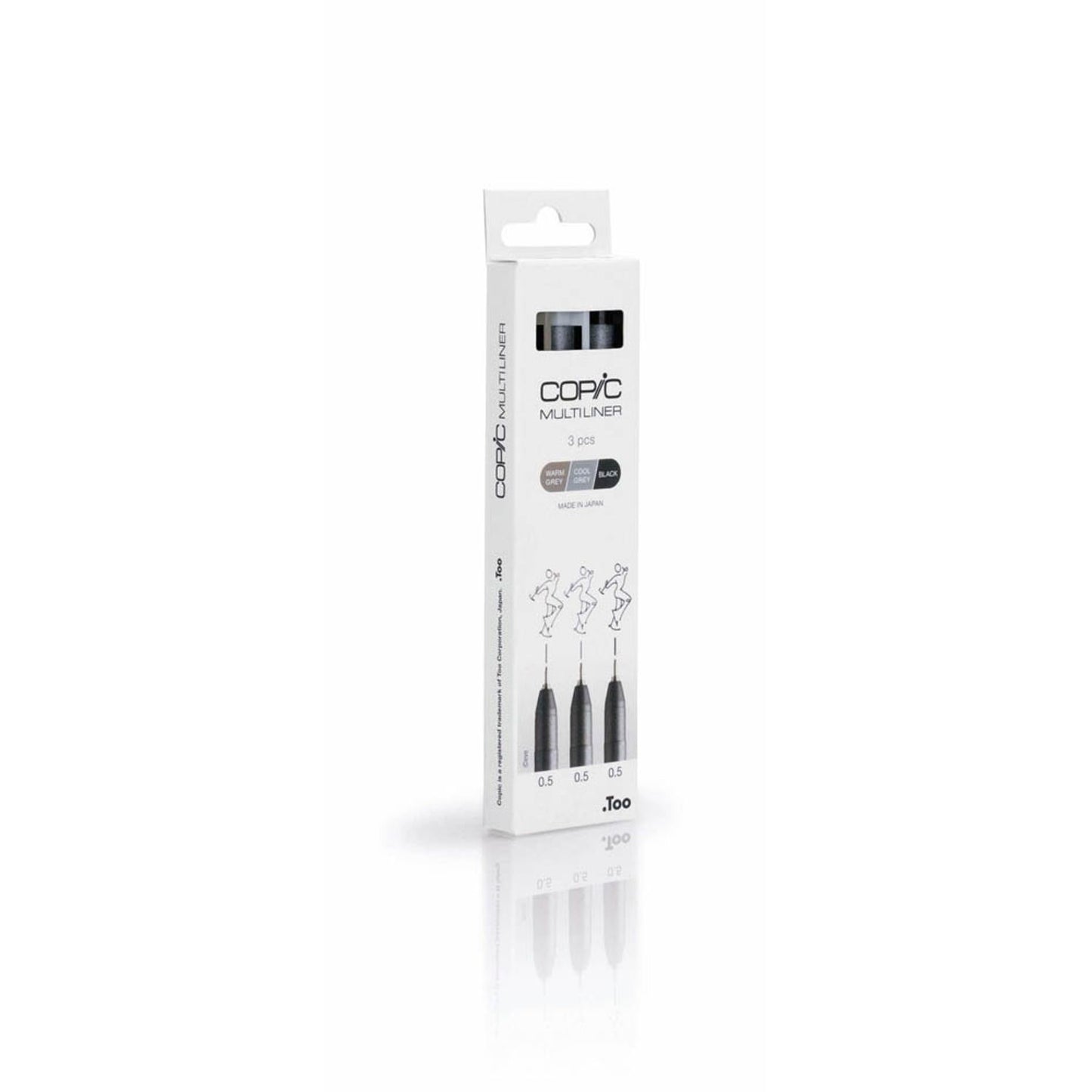 COPIC® Multiliner Fineliner schwarz 0,5 mm | 22075633 | 1 Pack = 3 St.