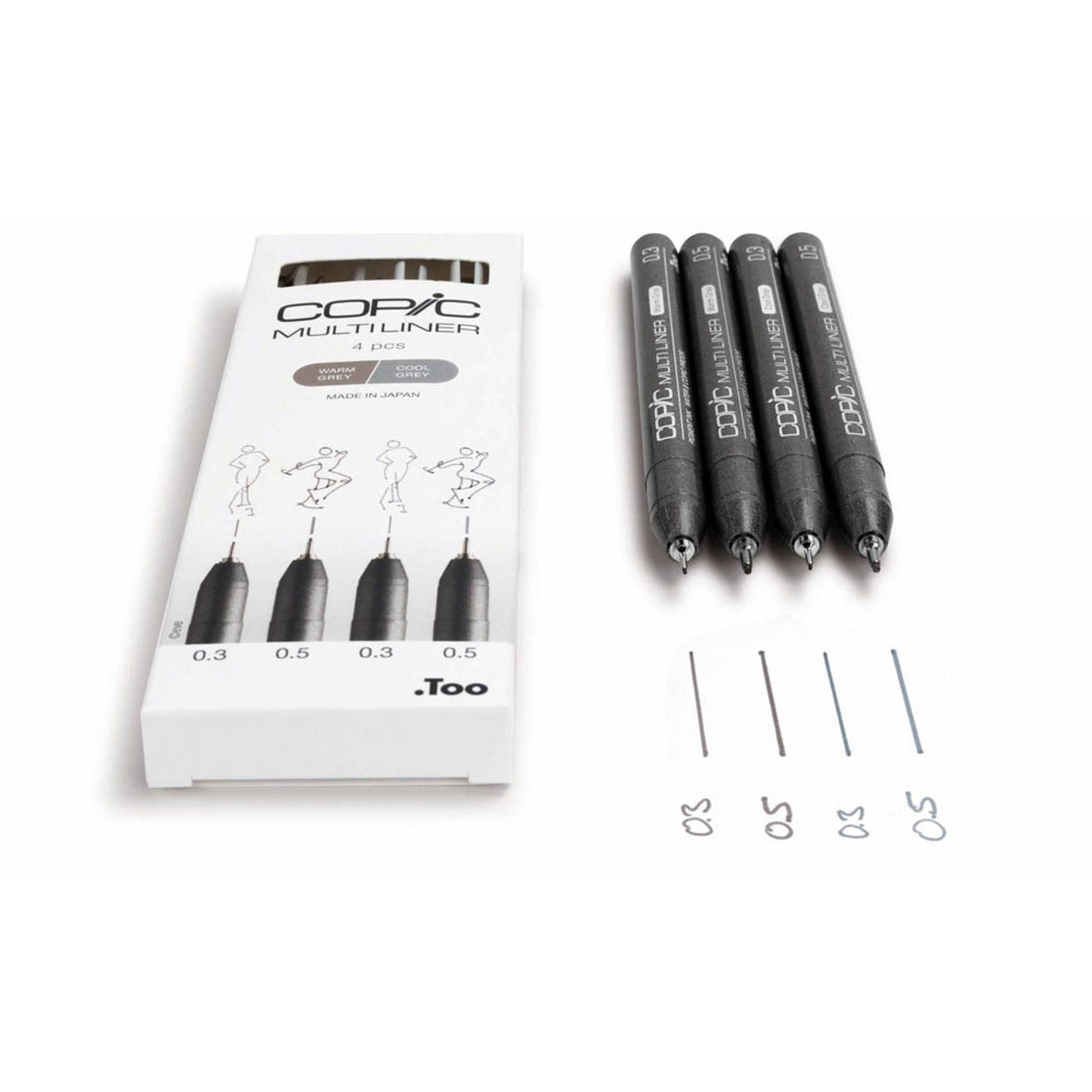 COPIC® Multiliner Fineliner farbsortiert 0.3 + 0.5 mm | 22075634 | 1 Pack = 4 St.