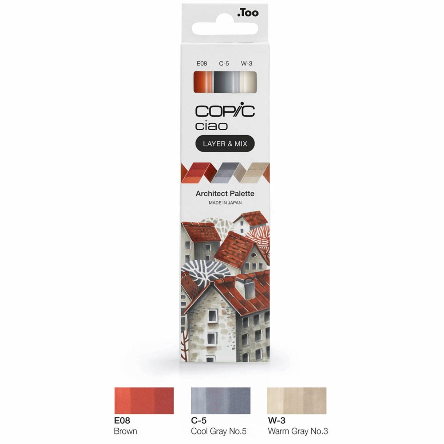 COPIC® Ciao Palette Layoutmarker-Set farbsortiert 1,0 + 6,0 mm, 3 St.