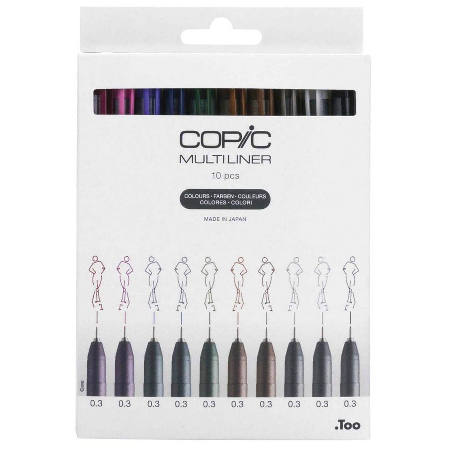 COPIC® Multiliner Color Fineliner farbsortiert 0,3 mm | 22075620 | 1 Pack = 10 St.