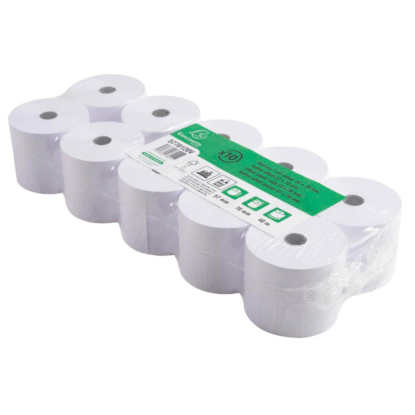 Exacompta Additionsrollen 5,7 cm x 40,0 m | 5770120V | 1 Pack = 10 Rollen