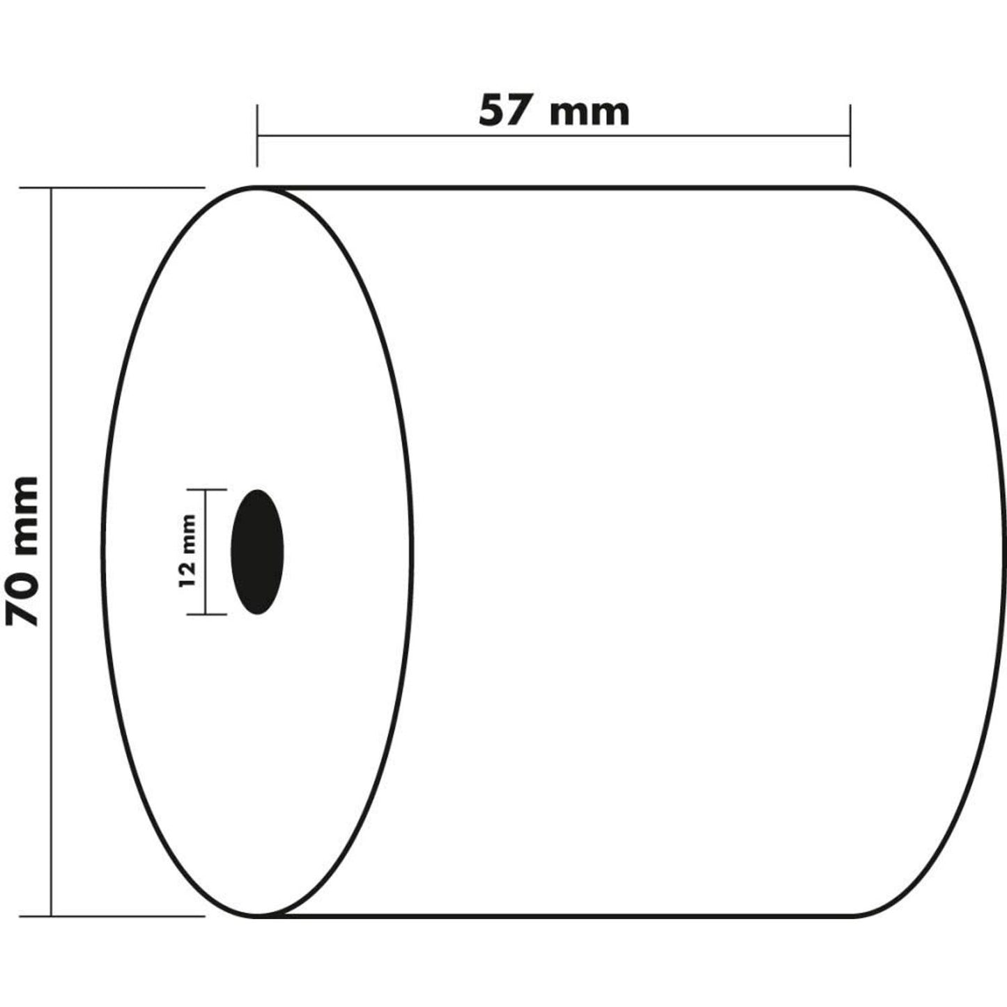 Exacompta Additionsrollen 5,7 cm x 40,0 m | 5770120V | 1 Pack = 10 Rollen