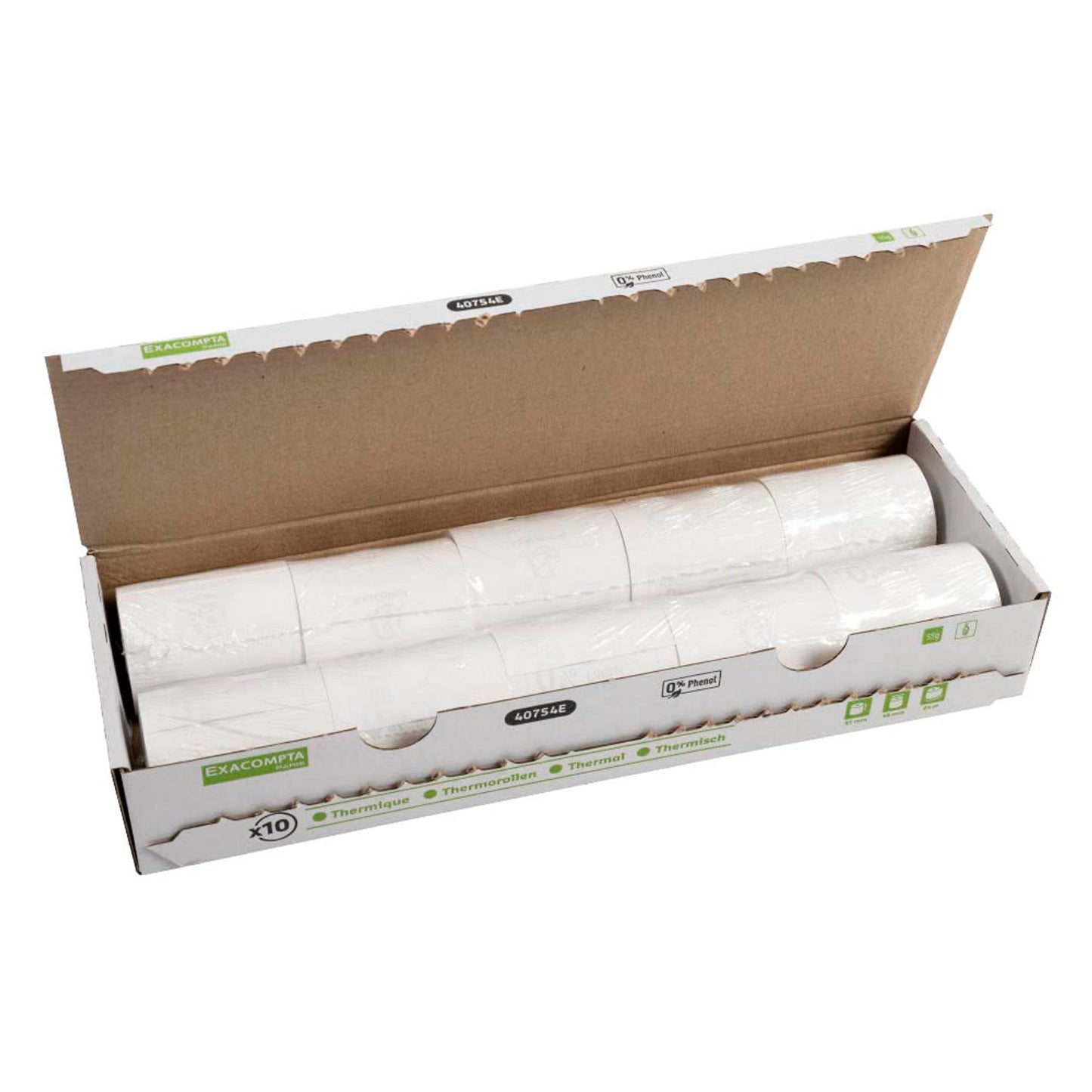 Exacompta Thermorollen 5,7 cm x 24,0 m | 40754E | 1 Pack = 10 Rollen