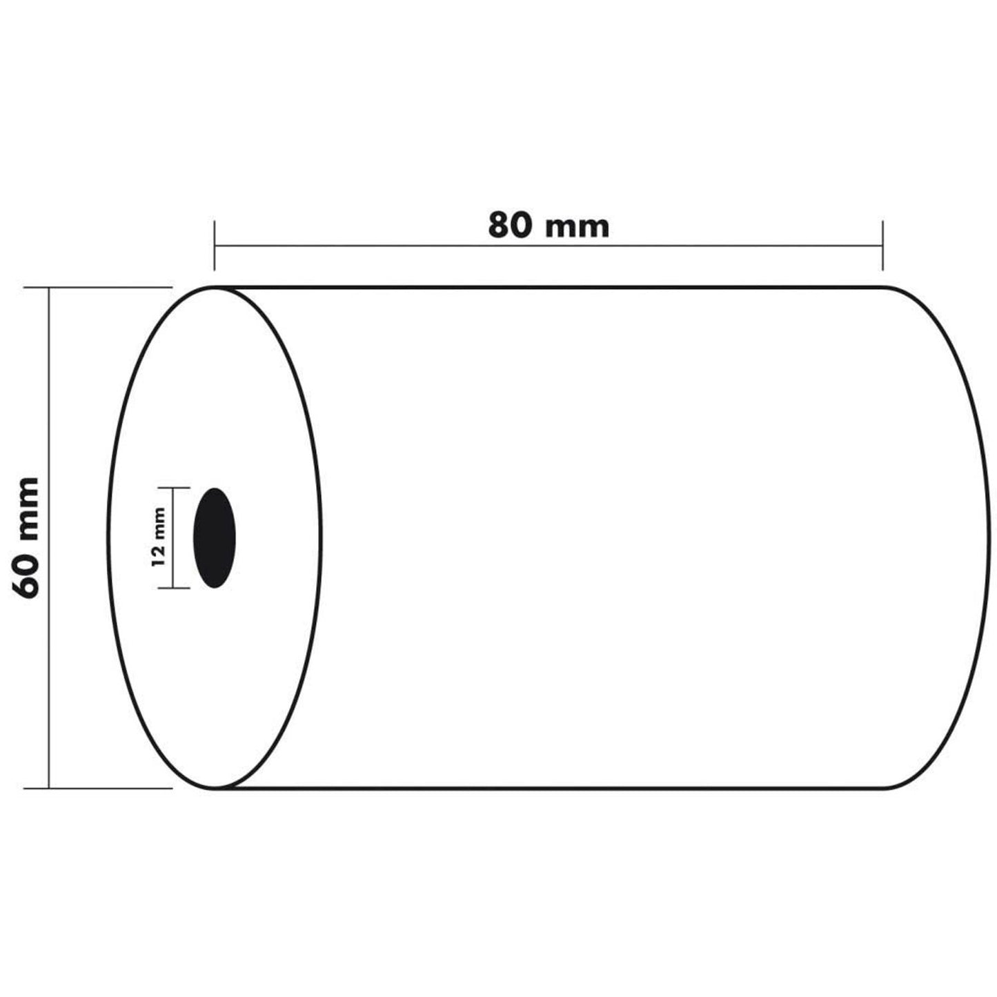 Exacompta Thermorollen 8,0 cm x 44,0 m | 43804E | 1 Pack = 10 Rollen