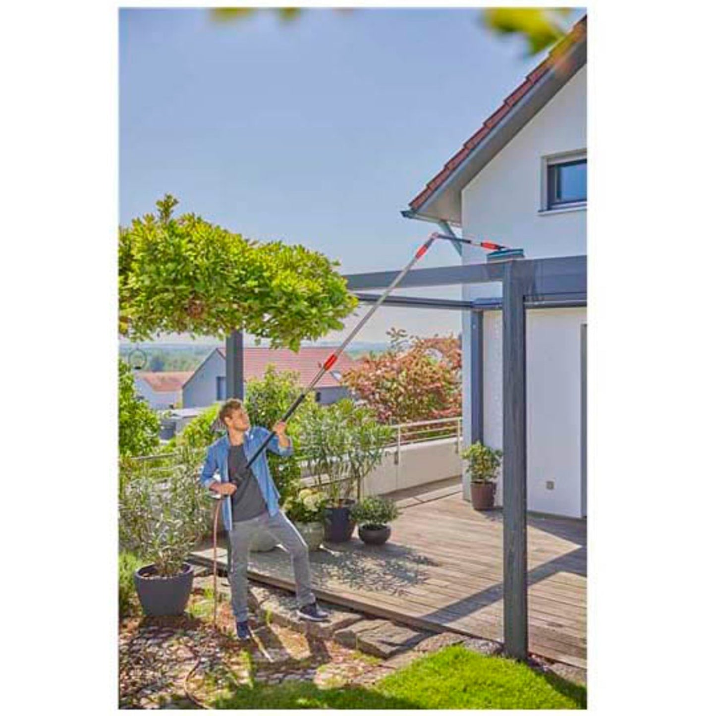 GARDENA Metall wasserführender Stiel für Gartenschlauch cleansystem Flex | 18806-20
