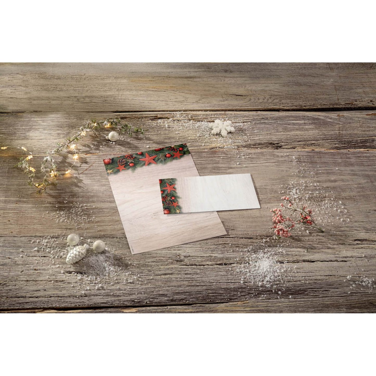 SIGEL Weihnachtsbriefumschläge Chalet Style DIN lang ohne Fenster | DU442 | 1 Pack = 50 St.