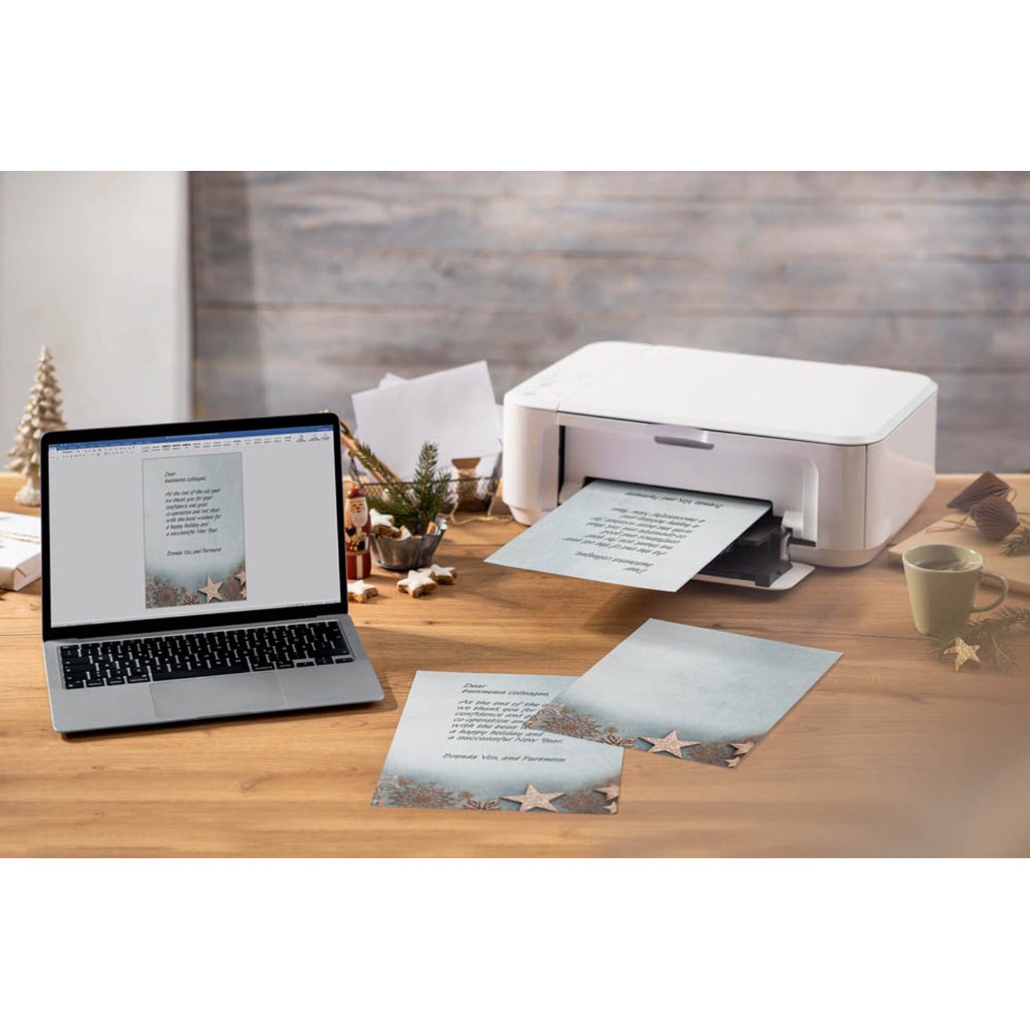 SIGEL Weihnachtsbriefpapier Glamorous Christmas Motiv DIN A4 90 g/qm | DP430 | 1 Pack = 100 Blatt