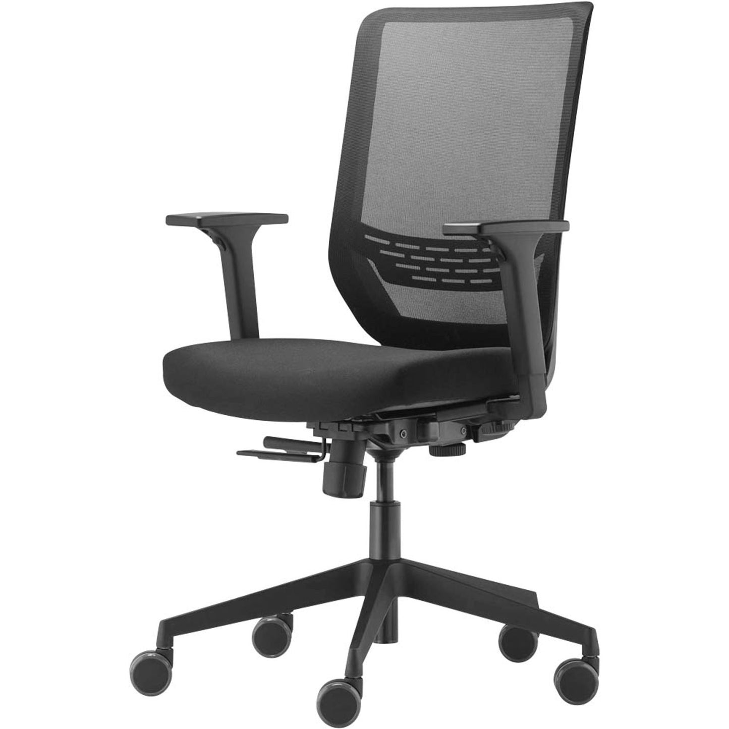Trendoffice by Dauphin Bürostuhl to-sync work mesh, Stoff schwarz, Gestell schwarz | 9242SY1FVKGS