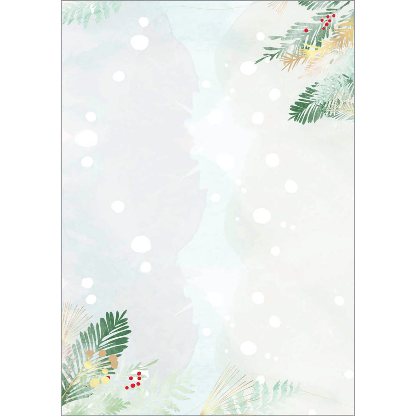 SIGEL Weihnachtsbriefpapier Christmas Forest Motiv DIN A4 90 g/qm | DP481 | 1 Pack = 100 Blatt