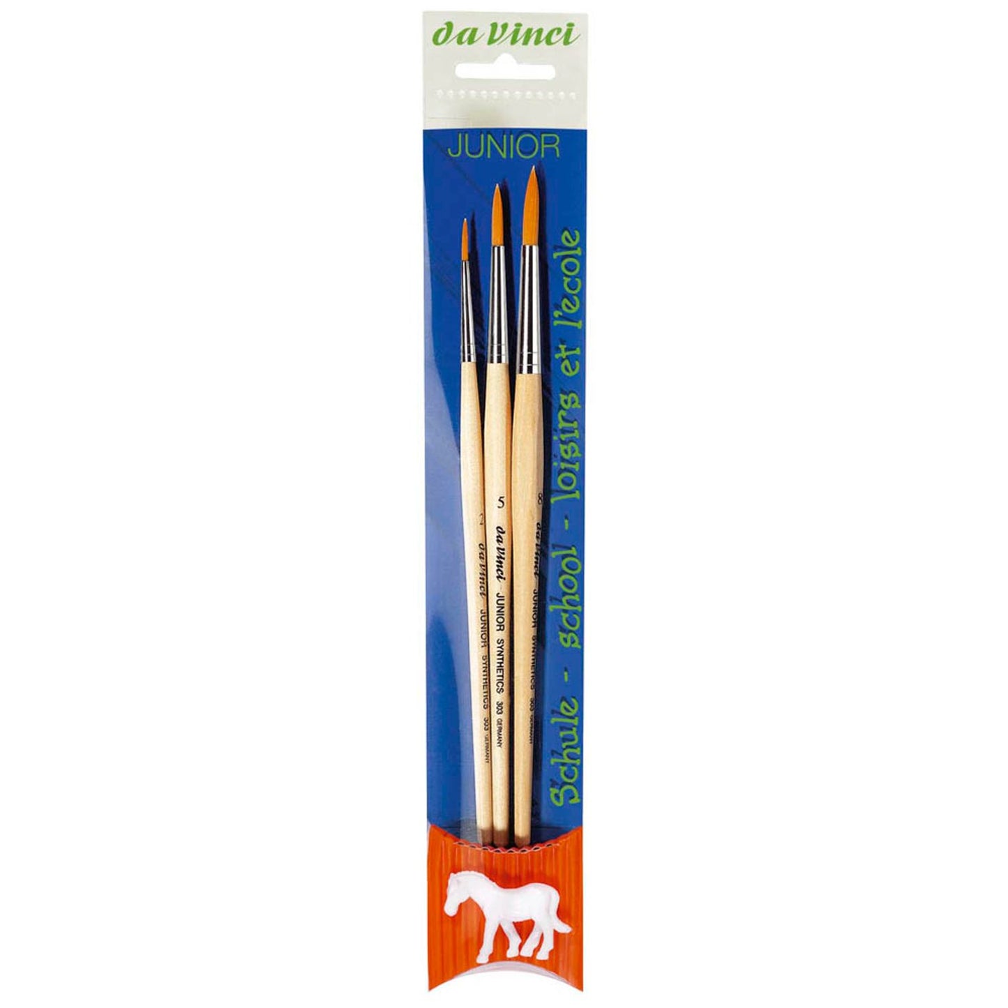 da Vinci Junior Pinsel-Set Größe 2, 5, 8, 3-teilig | GH4212 | 1 Pack = 3 St.