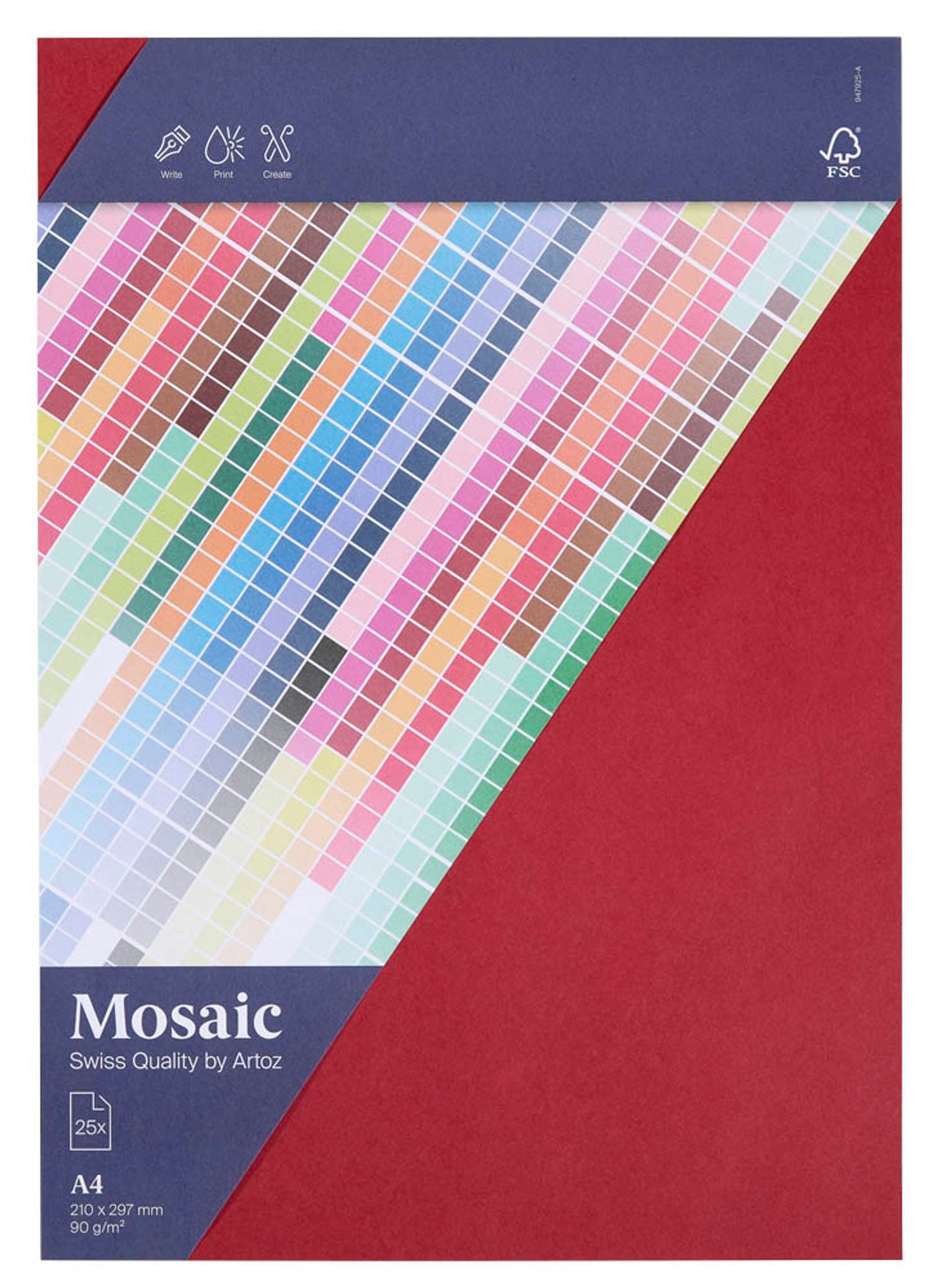 artoz Briefpapier Mosaic DIN A4 90 g/qm 25 Blatt