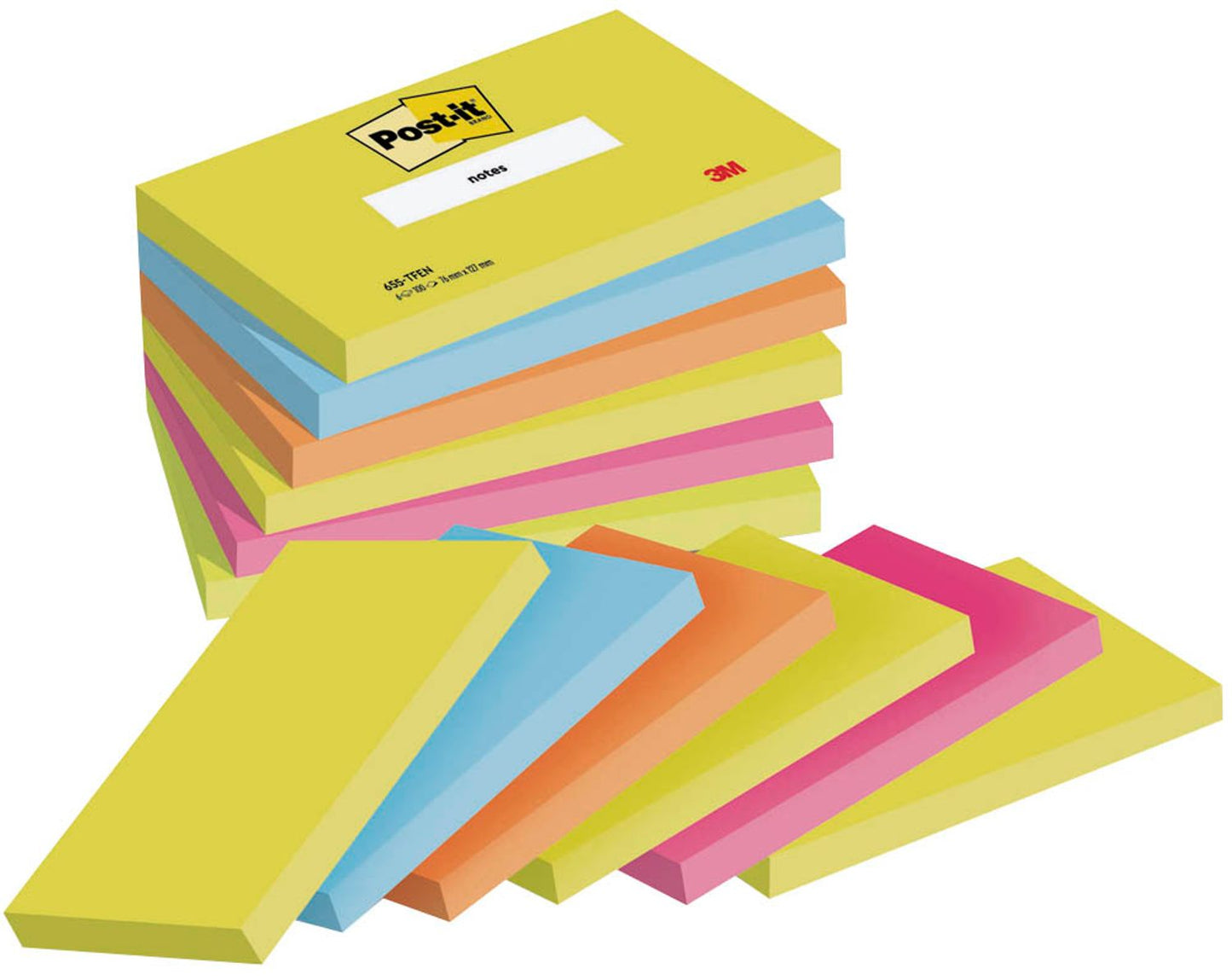 Post-it® Energetic Haftnotizen 655TFEN farbsortiert