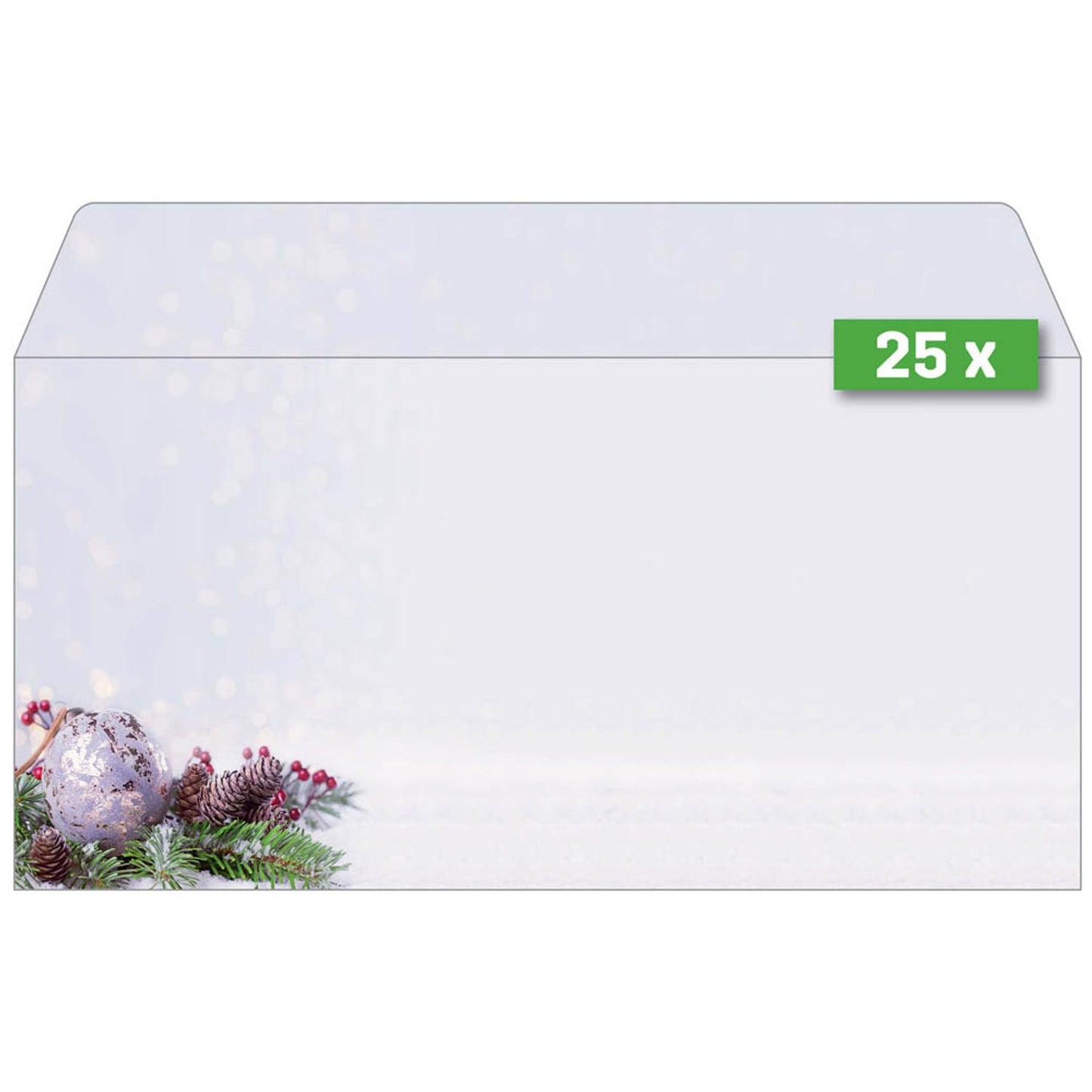 SIGEL Weihnachtsbriefumschläge Charmful Christmas DIN lang ohne Fenster | DU443 | 1 Pack = 25 St.