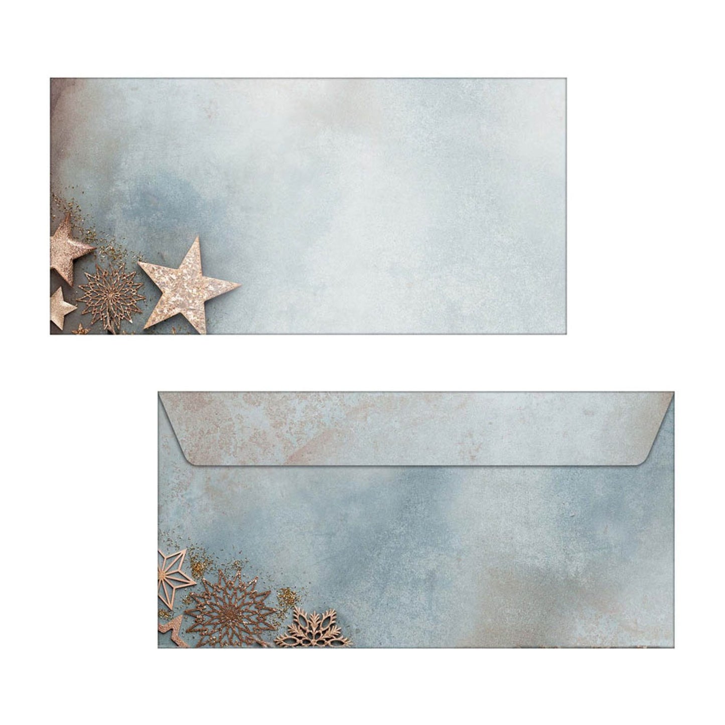SIGEL Weihnachtsbriefumschläge Glamorous Christmas DIN lang ohne Fenster | DU430 | 1 Pack = 50 St.