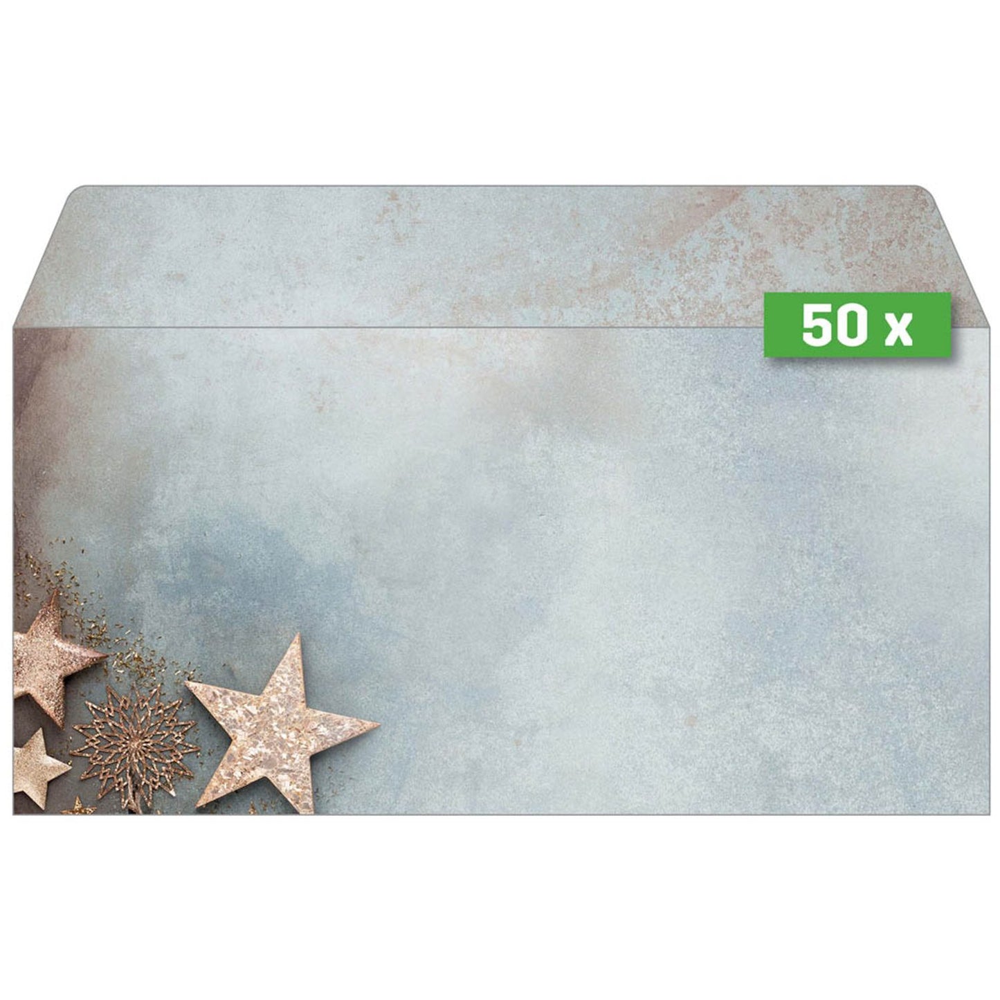 SIGEL Weihnachtsbriefumschläge Glamorous Christmas DIN lang ohne Fenster | DU430 | 1 Pack = 50 St.