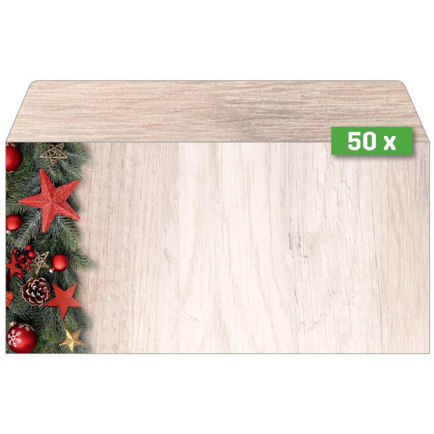SIGEL Weihnachtsbriefumschläge Chalet Style DIN lang ohne Fenster | DU442 | 1 Pack = 50 St.