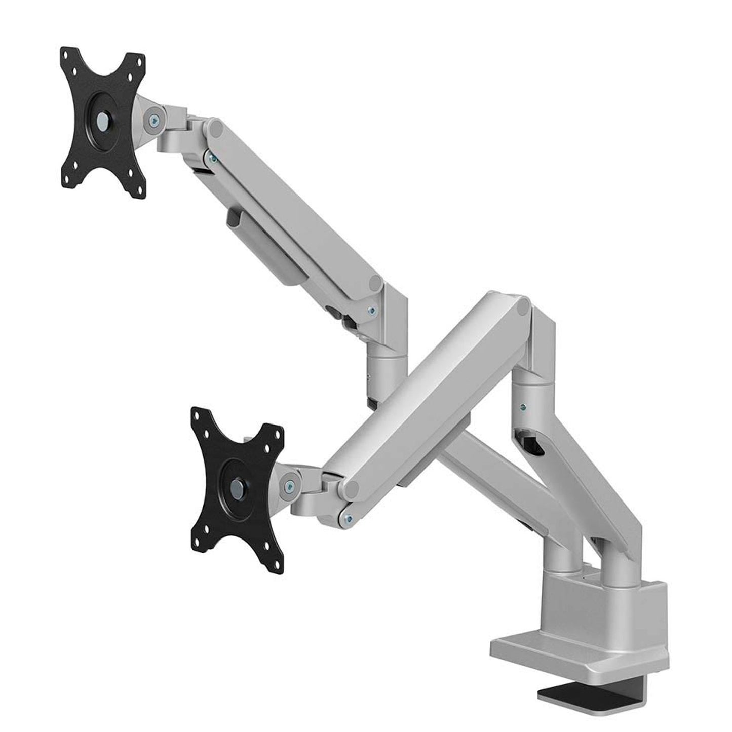 Neomounts Monitor-Halterung silber für 2 Monitore, Tischklemme, Tischbohrung | DS70-250SL2
