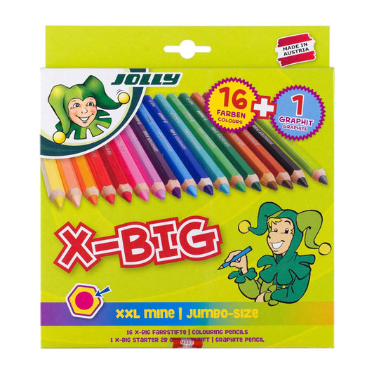 sax design X-BIG Buntstifte farbsortiert | 3099-0131 | 1 Pack = 17 St.