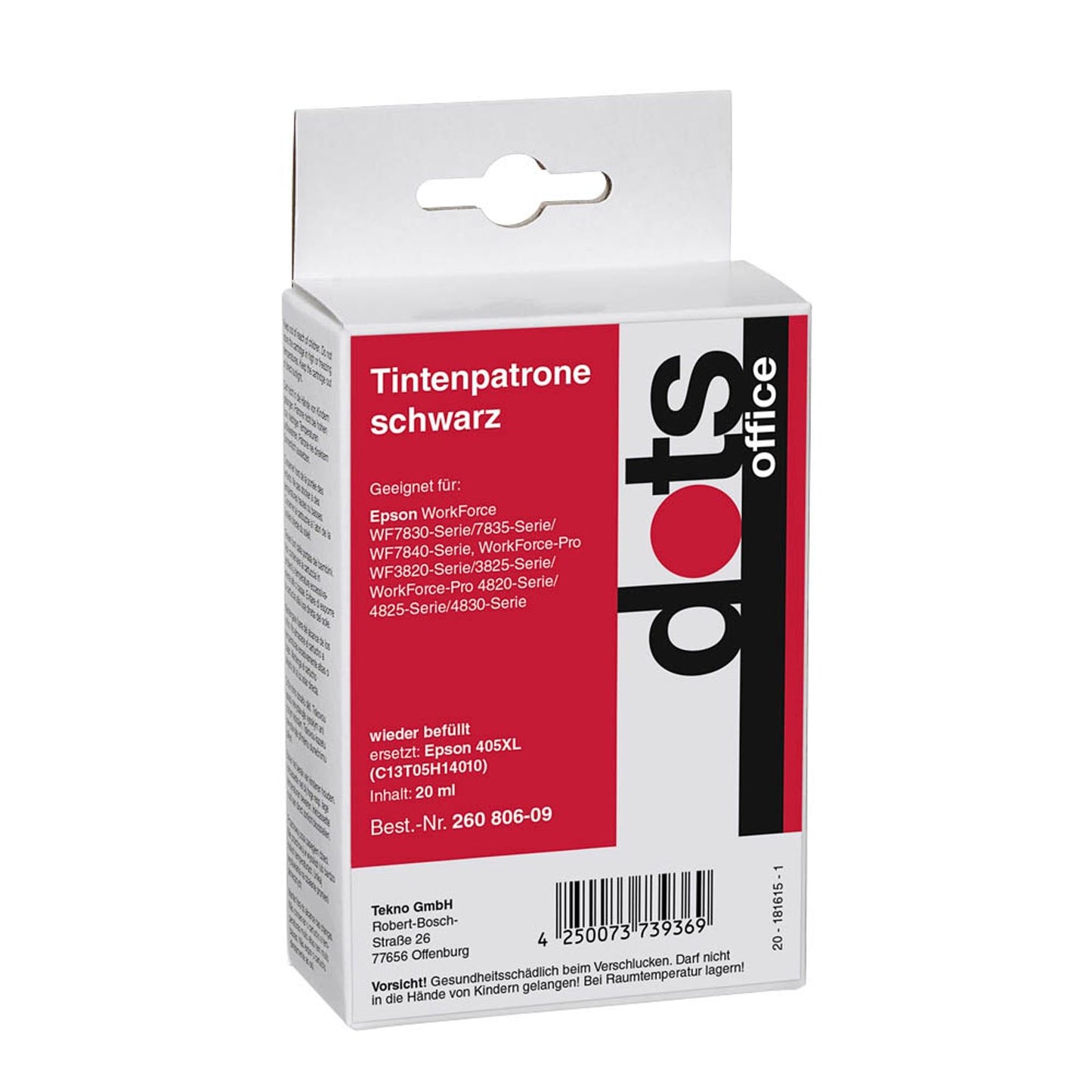 dots schwarz Druckerpatrone kompatibel zu EPSON 405XL BK | 1656,4001-DOTS