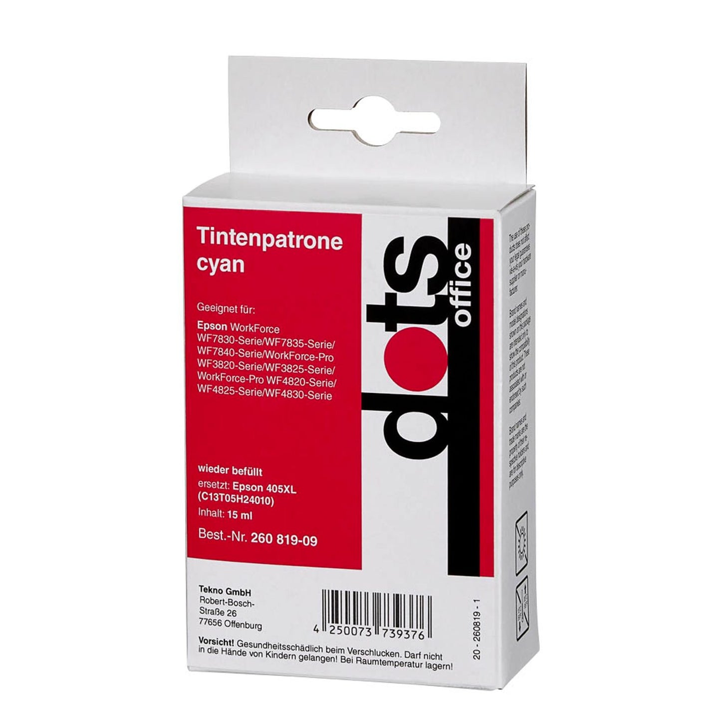 dots cyan Druckerpatrone kompatibel zu EPSON 405XL C | 1656,4003-DOTS