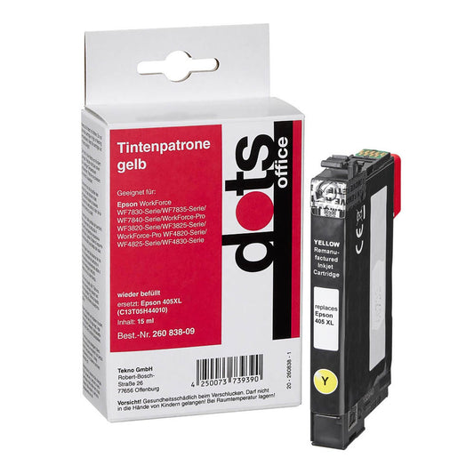 dots gelb Druckerpatrone kompatibel zu EPSON 405XL Y | 1656,4009-DOTS