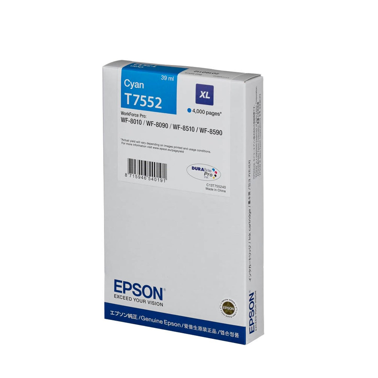 EPSON T7552XL cyan Druckerpatrone | C13T75524N