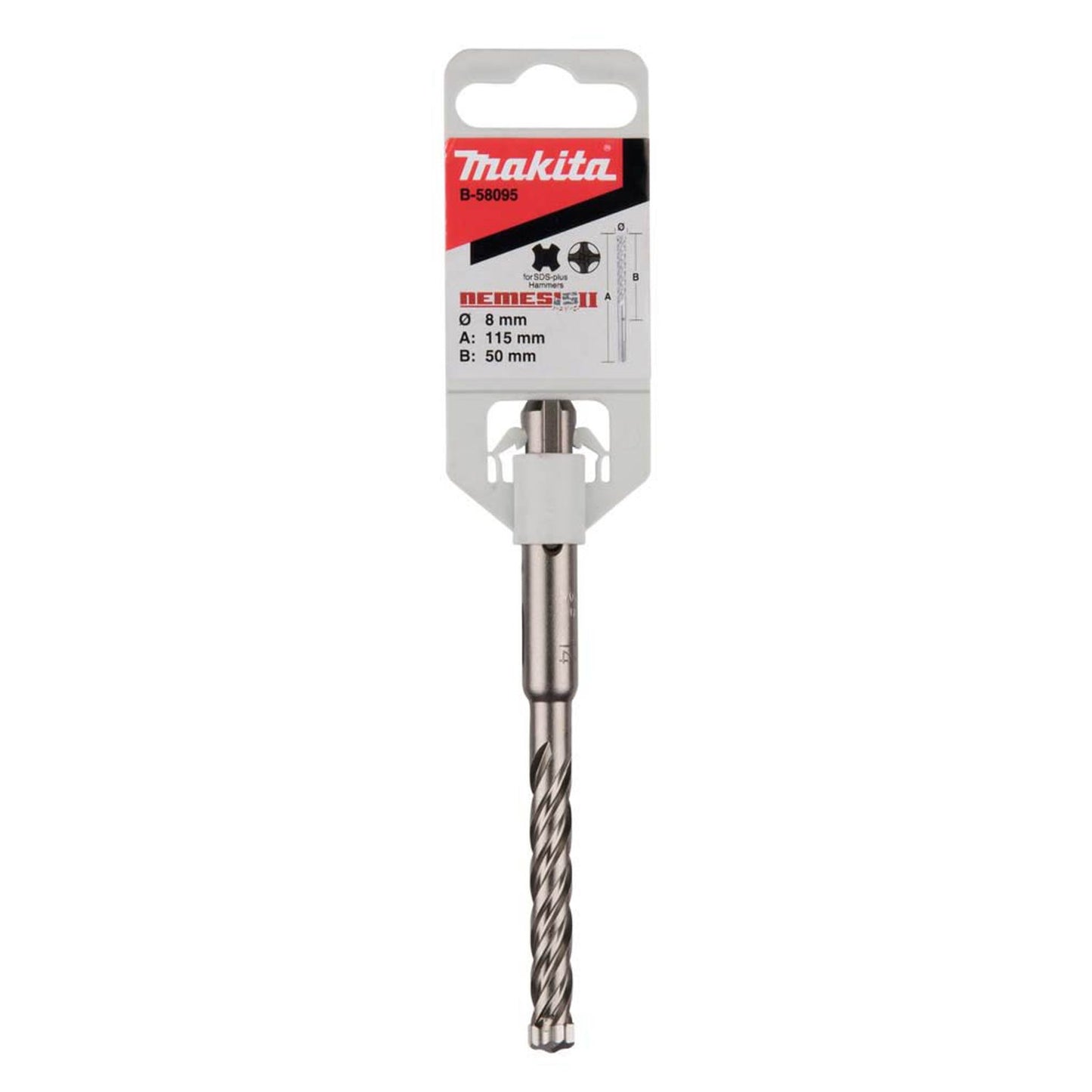 makita NEMESIS II Hammerbohrer, Ø 8,0 mm | B-58095