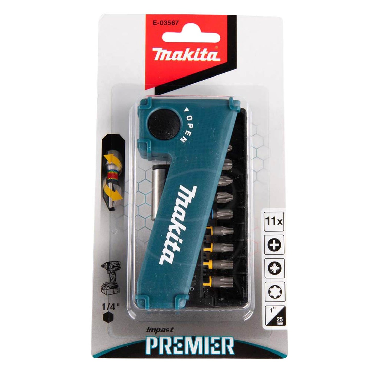 makita Bit-Set, 11-teilig | E-03567