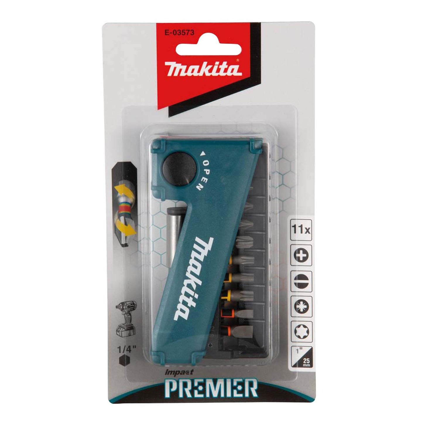 makita Bit-Set, 11-teilig | E-03573