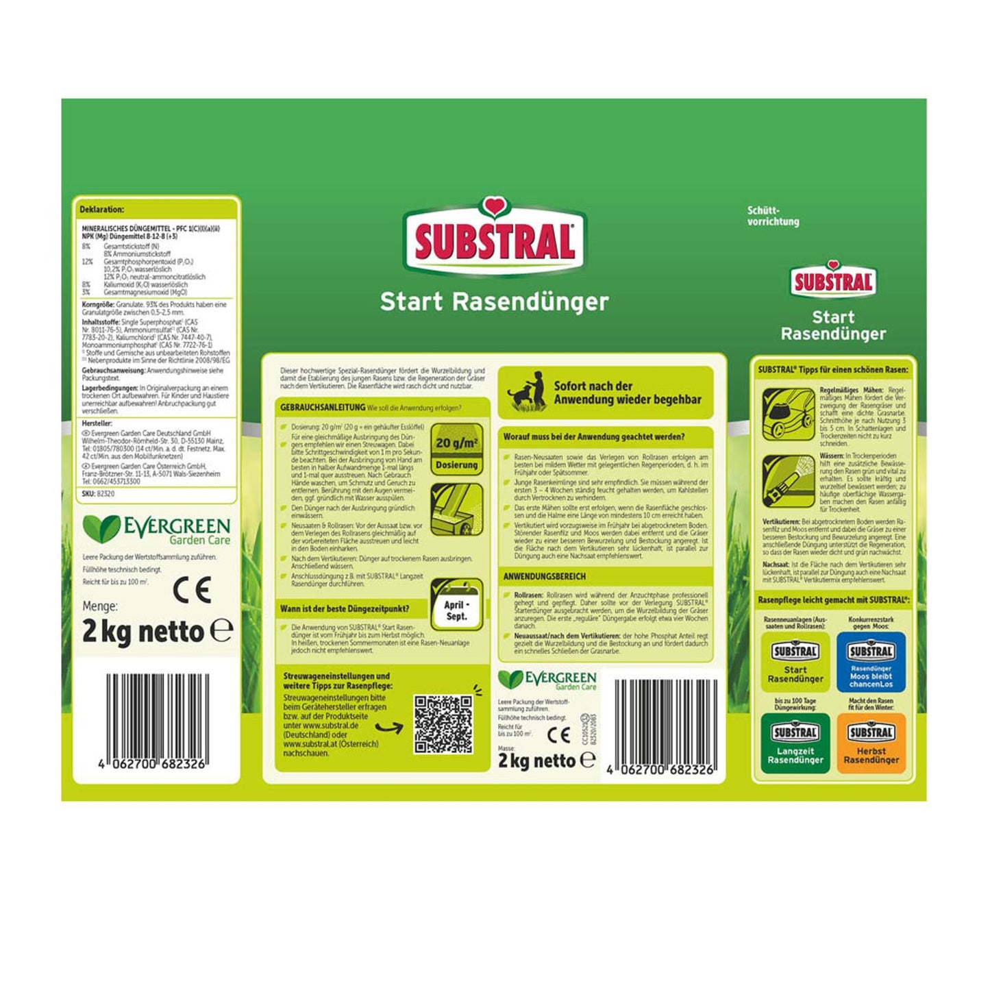 SUBSTRAL® START Rasendünger 2,0 kg | 82320