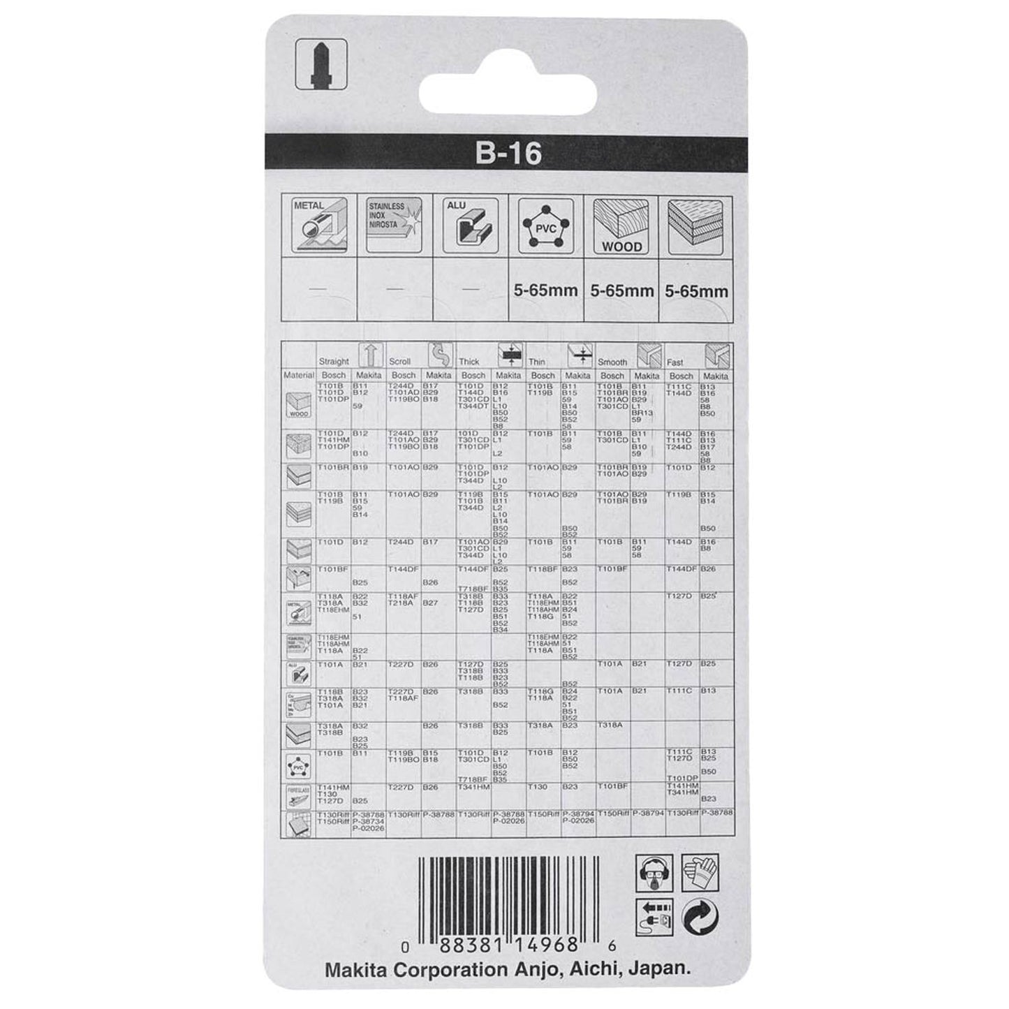 makita Stichsägeblätter | A-85684 | 1 Pack = 5 St.