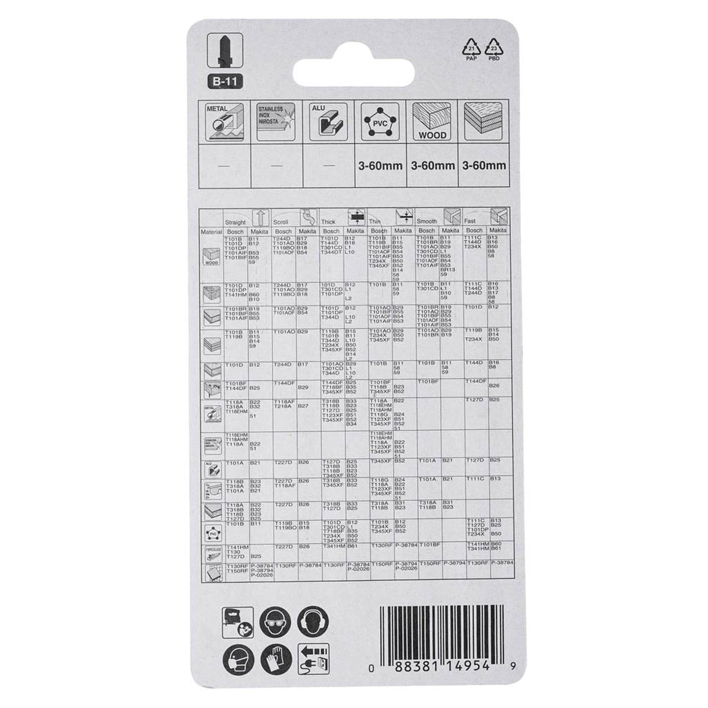 makita Stichsägeblätter | A-85634 | 1 Pack = 5 St.