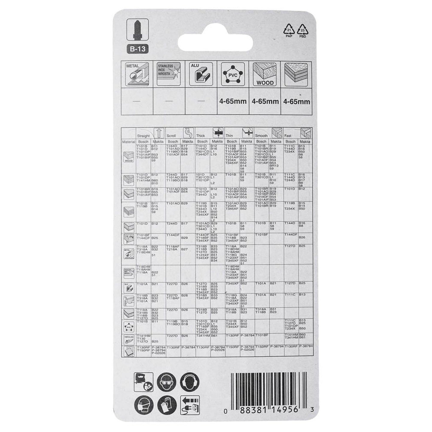 makita Stichsägeblätter | A-85656 | 1 Pack = 5 St.