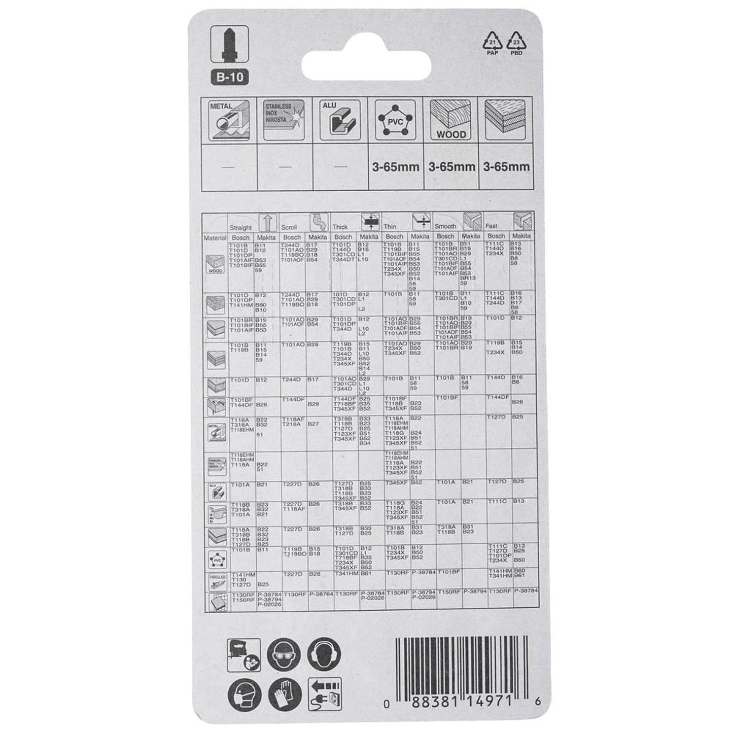 makita Stichsägeblätter | A-85628 | 1 Pack = 5 St.